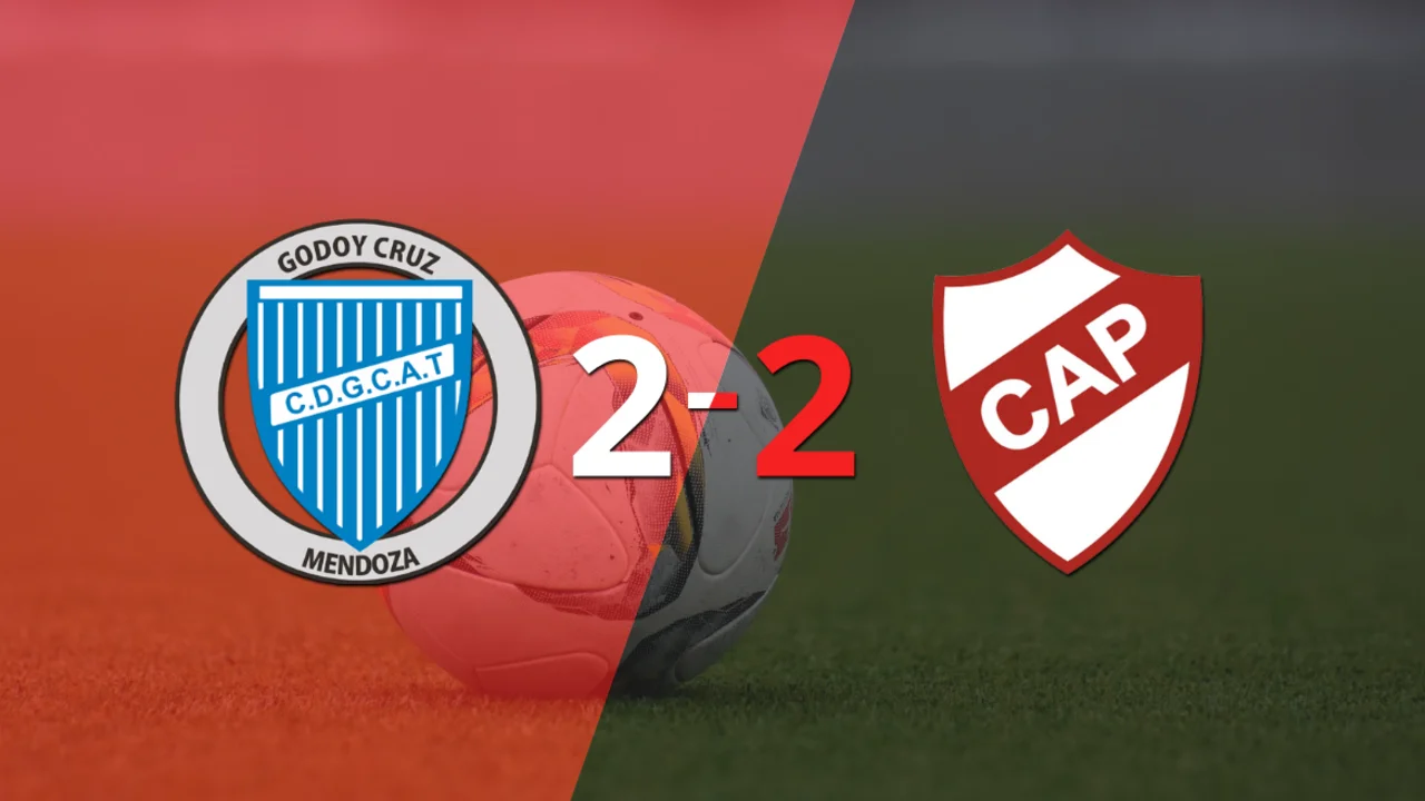 Godoy Cruz y Platense igualaron por 2 en un vibrante partido