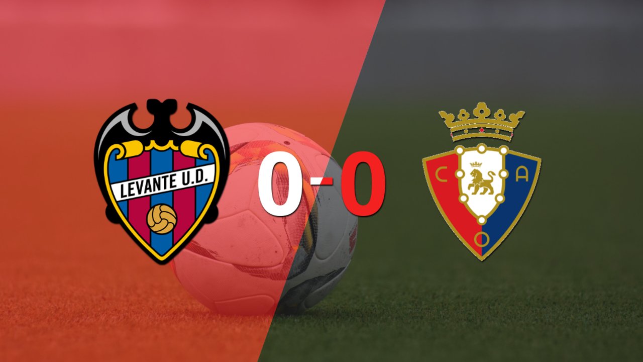 Cero a cero terminó el partido entre Levante y Osasuna