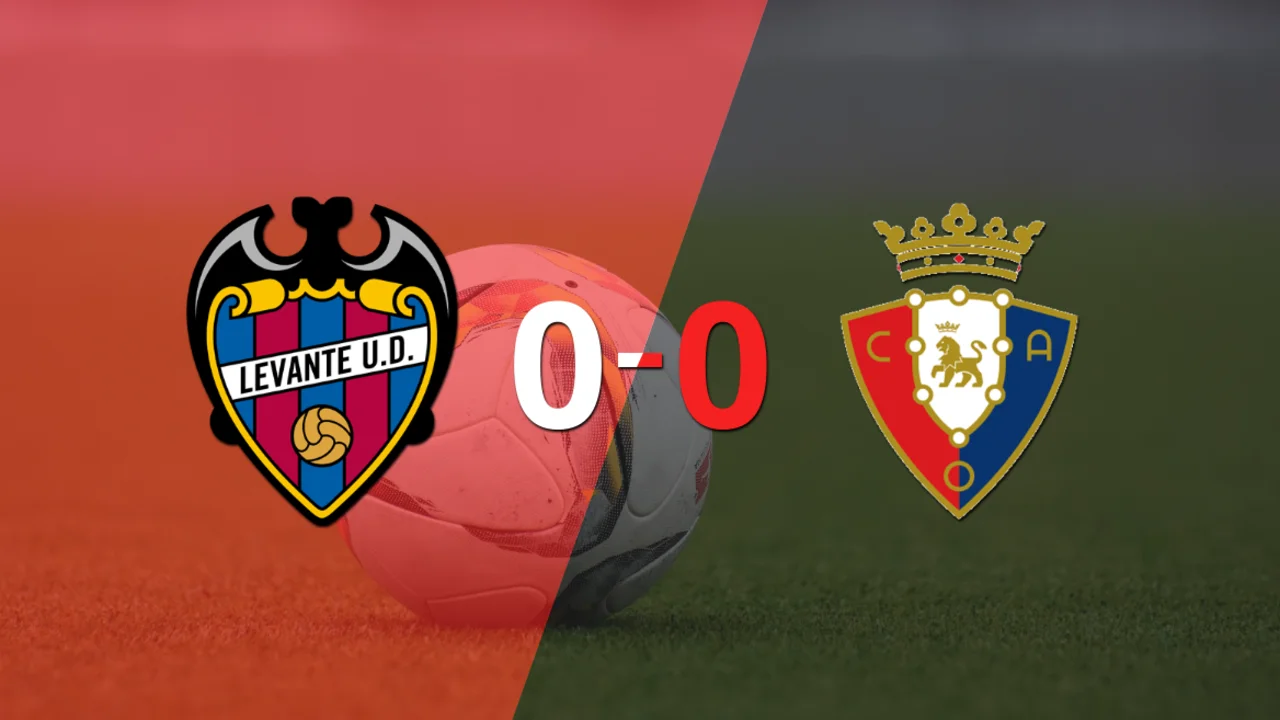 Cero a cero terminó el partido entre Levante y Osasuna