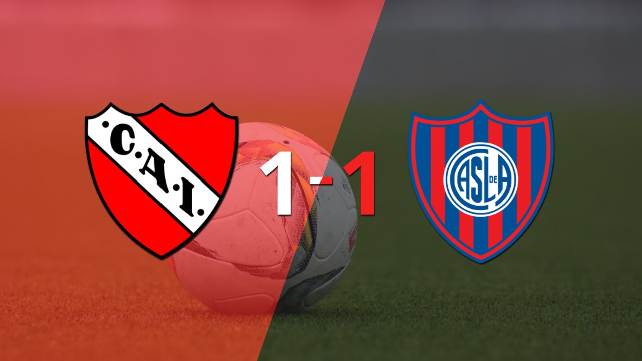 Reparto de puntos en el empate a uno entre Independiente y San Lorenzo