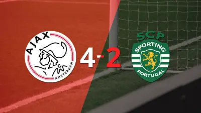 Ajax le ganó a Sporting Lisboa por 4 a 2 como local Ajax le ganó a Sporting Lisboa por 4 a 2 como local