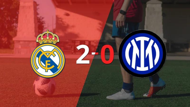 Con dos goles, Real Madrid se impuso a Inter en el estadio Santiago Bernabéu