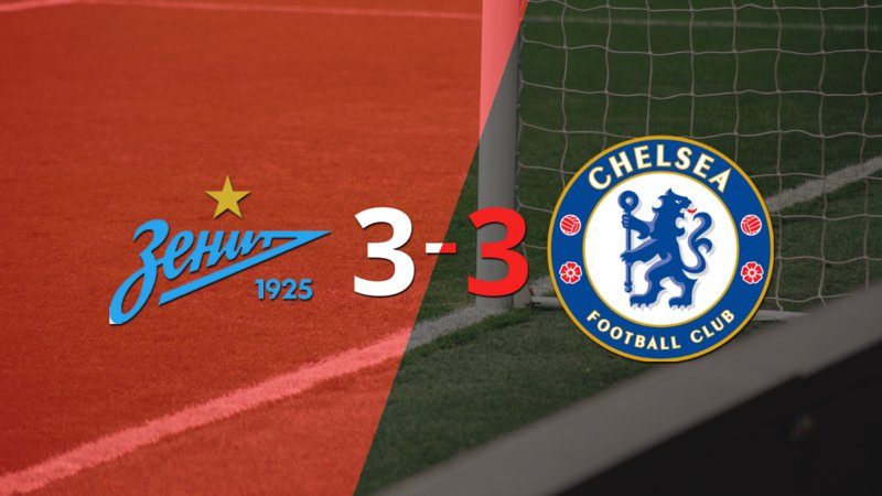 Con doblete de Timo Werner, Chelsea empató con Zenit 3-3