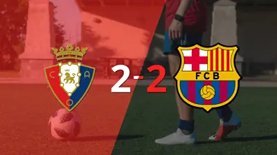 Osasuna y Barcelona sellaron un empate a dos Osasuna y Barcelona sellaron un empate a dos