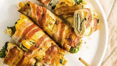 Pollo envuelto en panceta Pollo envuelto en panceta