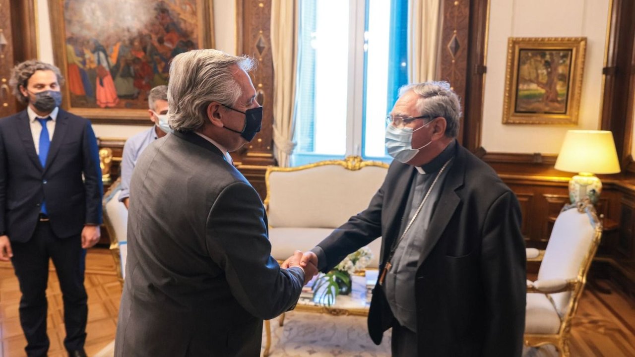 Alberto Fernández recibió a la comisión ejecutiva de la Conferencia Episcopal Argentina