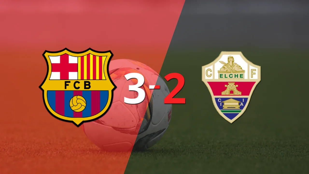 Barcelona se impone por la mínima diferencia ante Elche