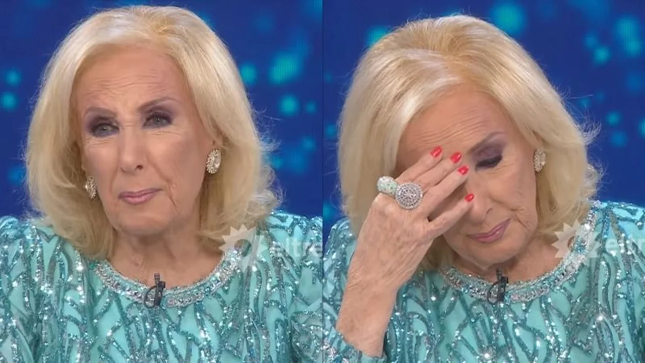 Mirtha Legrand, llorando y preocupada