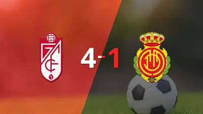 Con triplete de Jorge Molina, Granada goleó a Mallorca 4-1 Con triplete de Jorge Molina, Granada goleó a Mallorca 4-1