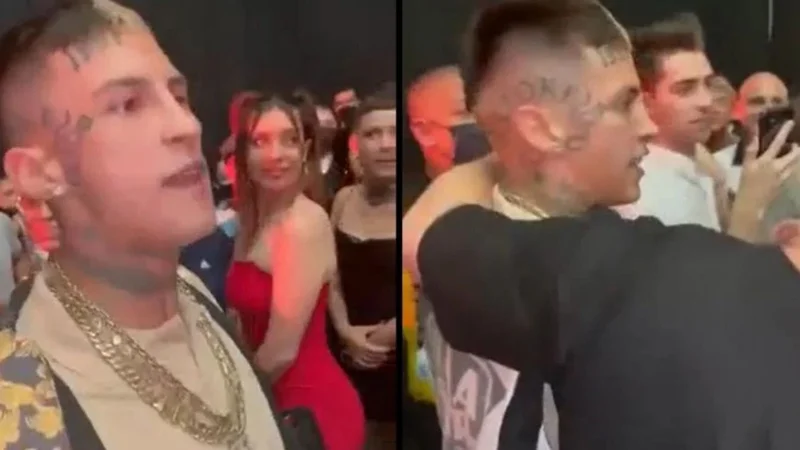 Filmaron a L-Gante totalmente sacado y a los gritos en un evento: "Estaba re drogado"