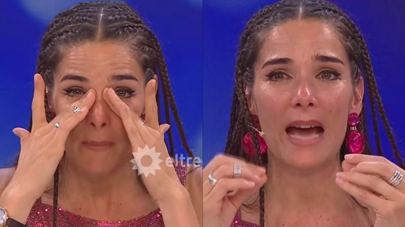 Juana Viale llorando, se despide de El Trece