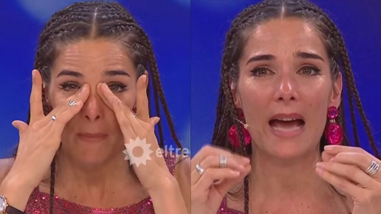 Juana Viale llorando, se despide de El Trece
