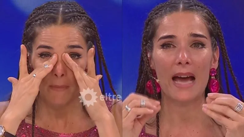 Juana Viale llorando, se despide de El Trece