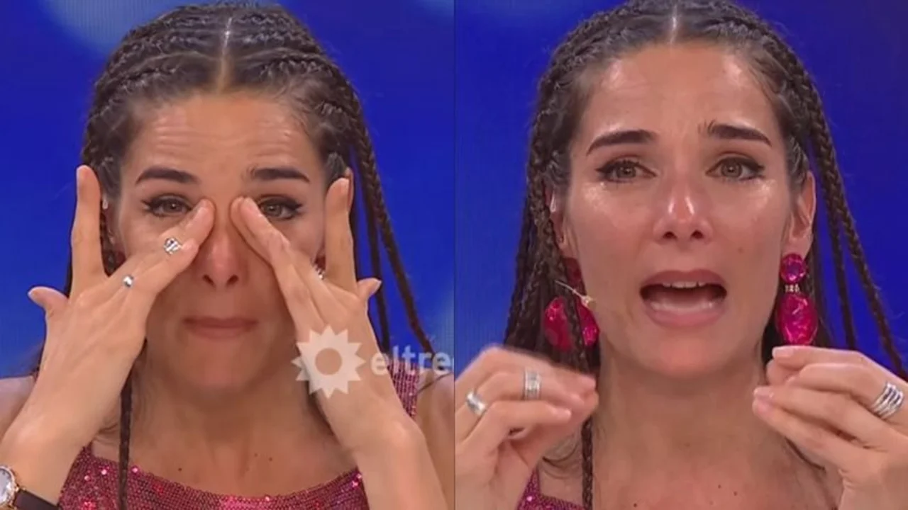 Juana Viale llorando, se despide de El Trece