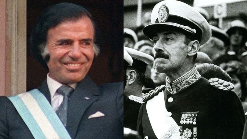 Carlos Menem y Jorge Videla.