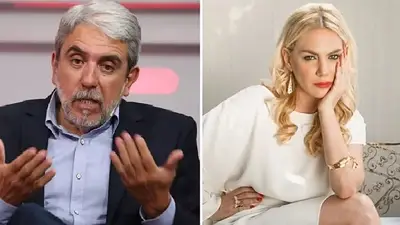 Aníbal Fernández y Esmeralda Mitre Aníbal Fernández y Esmeralda Mitre