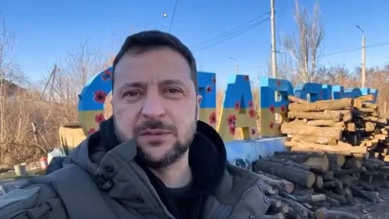 Zelensky visitó el frente de guerra con Rusia