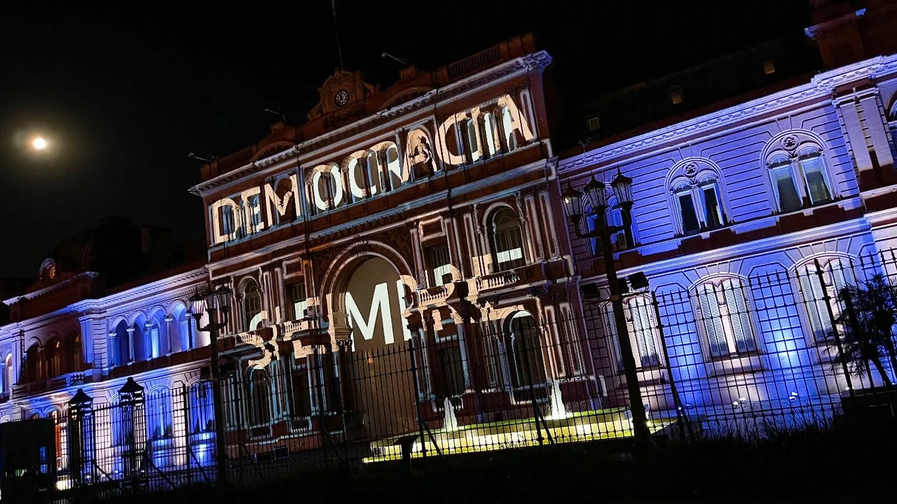 La celebración de Casa Rosada por los 39 años de democracia