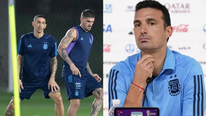 Ángel Di María, Rodrigo De Paul y Lionel Scaloni, Selección Argentina