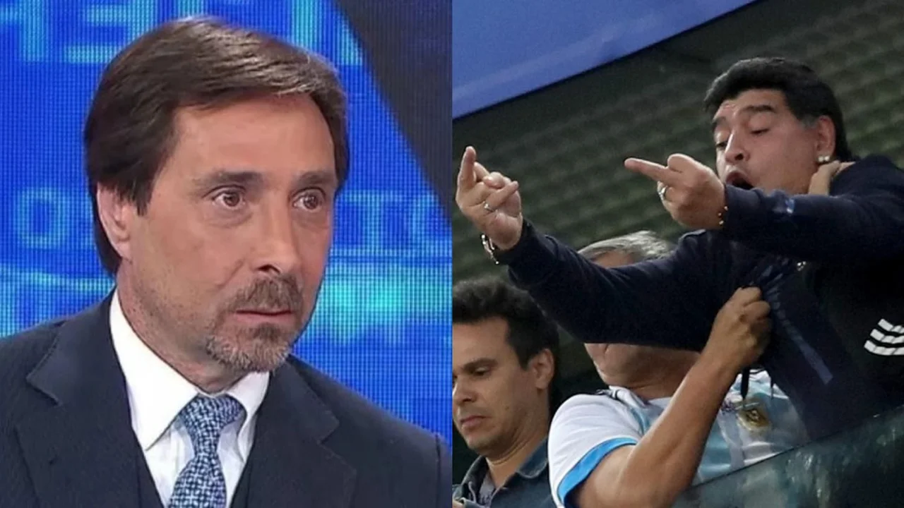 Eduardo Feinmann y Diego Maradona