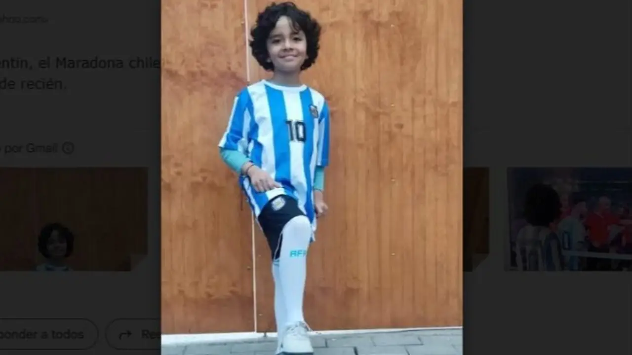 Valentín, el nene chileno que encontró en Maradona y Messi un escape a la adversidad 