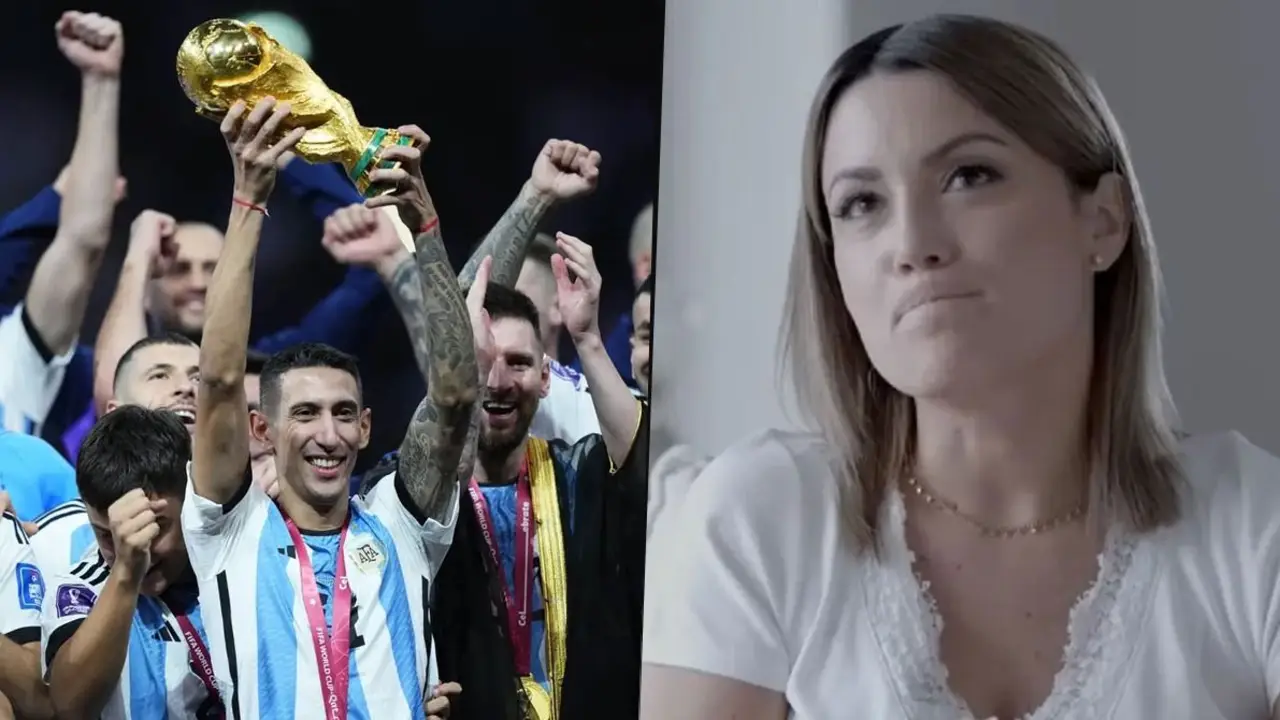 Ángel Di María, junto a su esposa Jorgelina Cardoso
