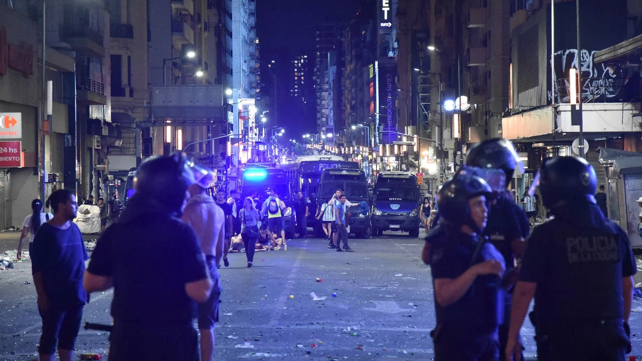 Festejos en el Obelisco.