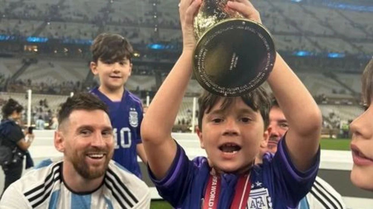 Selección Argentina. Lionel Messi, Mateo Messi, Mundial de Qatar 2022.