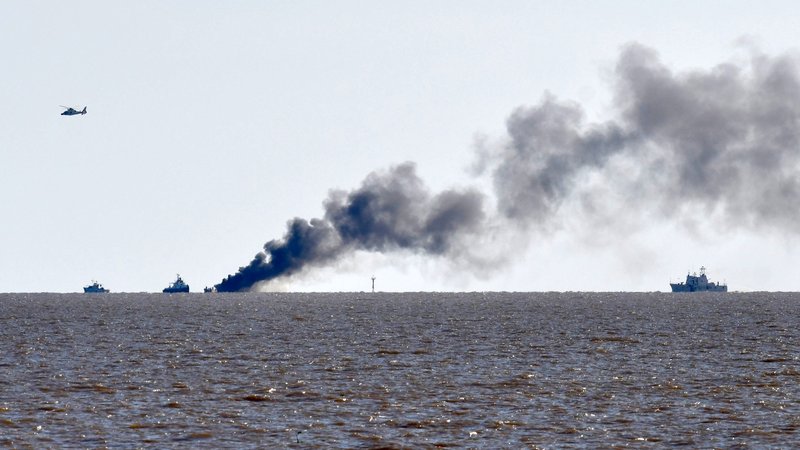Incendio en el Río de la Plata.