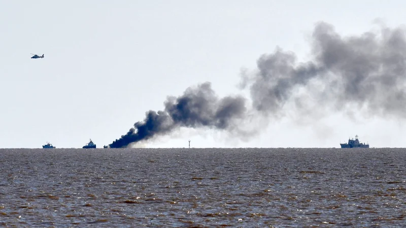 Incendio en el Río de la Plata.