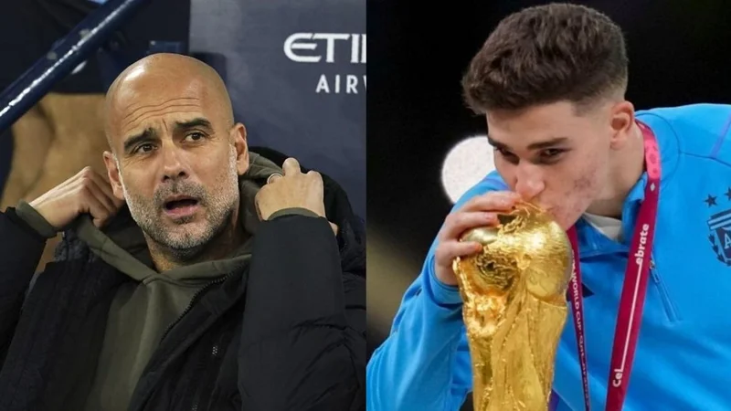 Pep Guardiola Julián Álvarez 