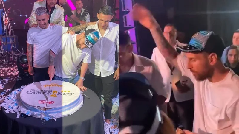 Lionel Messi Leandro Paredes Ángel Di María 