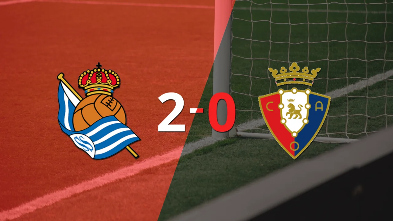 En su casa, Real Sociedad le ganó a Osasuna por 2-0