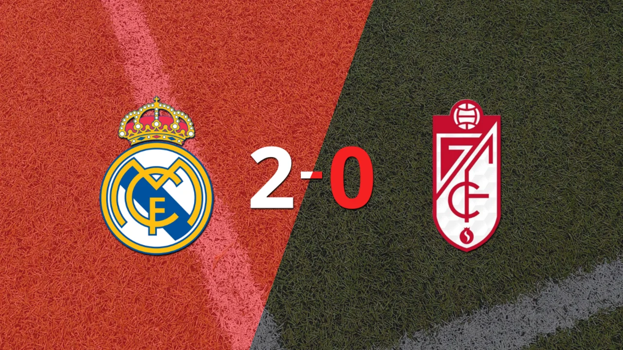 En su casa, Real Madrid derrotó por 2-0 a Granada