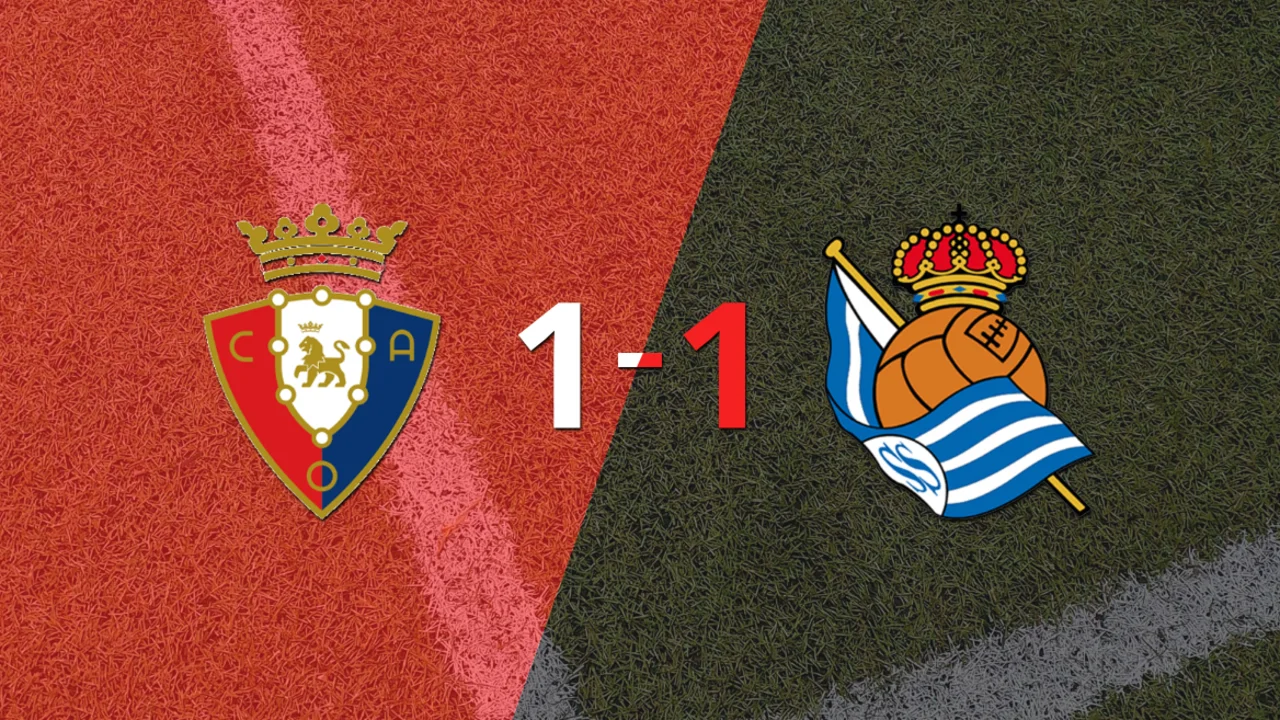 Osasuna no pudo en casa ante Real Sociedad y empataron 1-1 