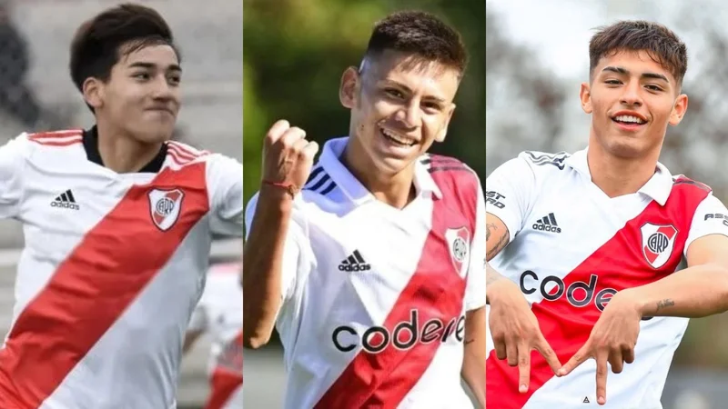 Selección Argentina, River Plate, Diablito Echeverri, Agustín Ruberto, Ian Subiabre. 