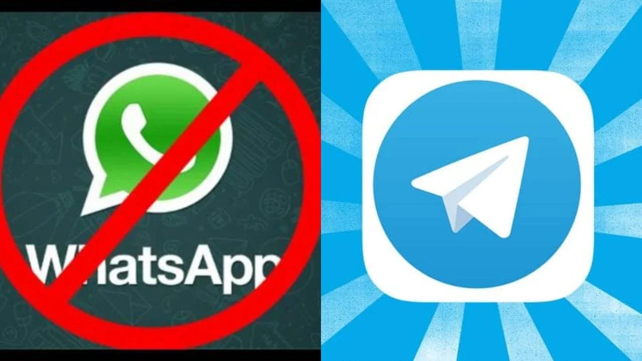 Los logos de WhatsApp y Telegram