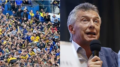Hinchas de Boca y Mauricio Macri Hinchas de Boca y Mauricio Macri