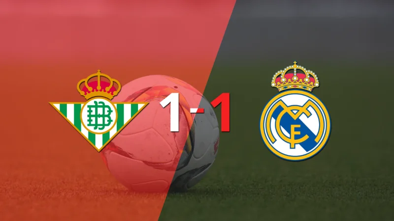 Betis y Real Madrid igualaron 1 a 1