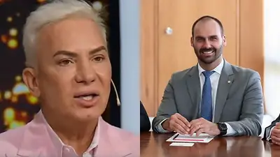 Flavio Mendoza y Eduardo Bolsonaro Flavio Mendoza y Eduardo Bolsonaro