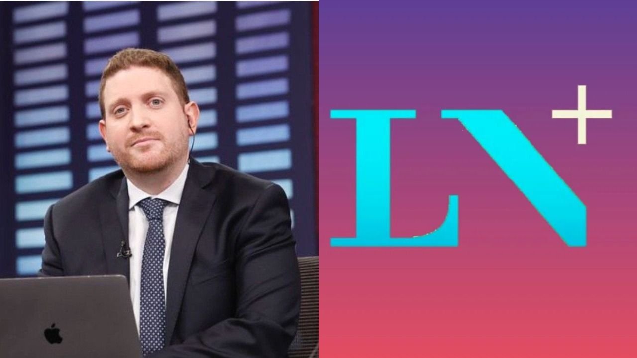 Jonatan Viale y el logo de LN+