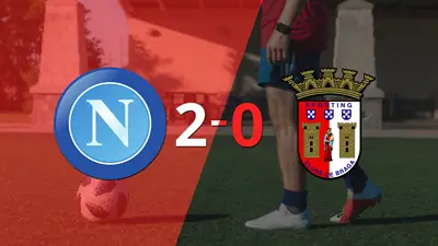 Con dos goles, Napoli se impuso a SC Braga en el estadio Diego Armando Maradona Con dos goles, Napoli se impuso a SC Braga en el estadio Diego Armando Maradona
