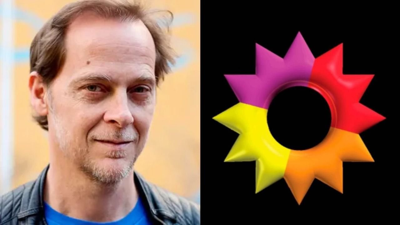Matías Martin y el logo de El Trece