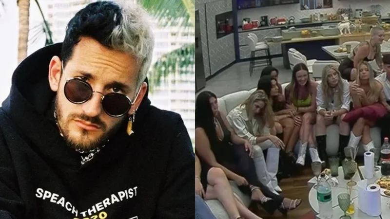 Ricky Montaner y las participantes de Gran Hermano