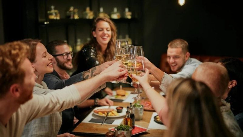 Restaurant año nuevo brindis