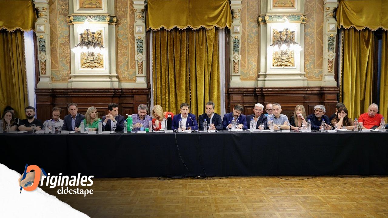 Kicillof, Massa y cientos de dirigentes analizan el mega DNU desregulador de Milei