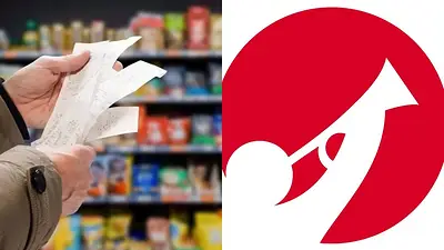 Una persona en la góndola de un supermercado y el logo de Clarín Una persona en la góndola de un supermercado y el logo de Clarín