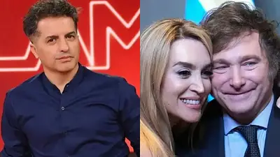 Ángel de Brito, Fátima Florez y Javier Milei Ángel de Brito, Fátima Florez y Javier Milei