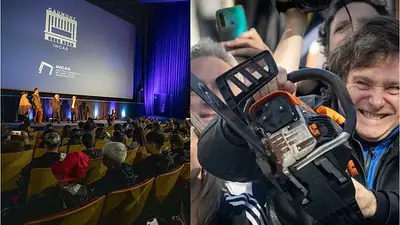 Cine Gaumont. Javier Milei. Cine Gaumont. Javier Milei.