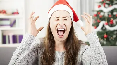 Persona con síndrome de Navidad. Persona con síndrome de Navidad.